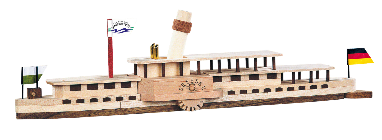 Elbdampfschiff „Dresden“ – Holzbausatz von Müller Kleinkunst aus Seiffen