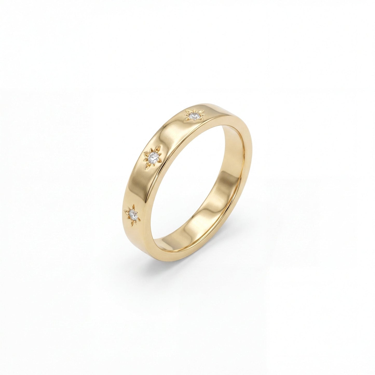 Ring Ellis – 18K Gold Vermeil mit Zirkonia Stern-Details